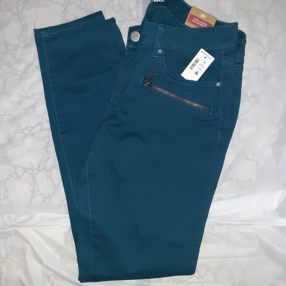 Aeropostale low-rise jegging turquoise 10